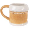 Clayre & Eef 6CEMU0216 Taza 13x9x9 cm 300 ml Marrón Blanco