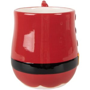 Clayre & Eef 6CEMU0219 Taza 13x9x11 cm 400 ml Rojo Negro