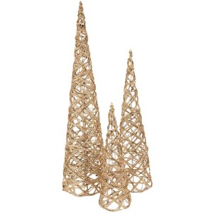 Clayre & Eef 50827 Juego de Conos Decorativos LED...