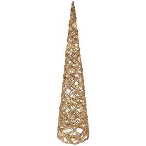 Clayre & Eef 50827 Juego de Conos Decorativos LED (Set de 3) Ø 20x80/16x60/13x40 cm