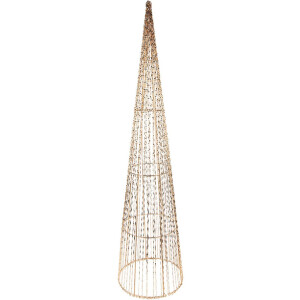 Clayre & Eef 50828 Juego de 3 Conos Decorativos LED Ø20x80/16x60/11x40cm