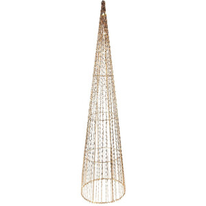 Clayre & Eef 50828 Juego de 3 Conos Decorativos LED Ø20x80/16x60/11x40cm