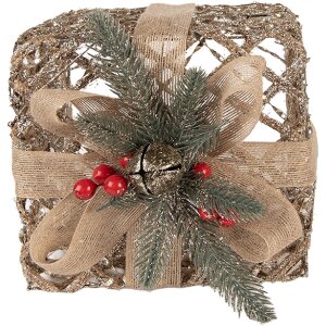 Clayre & Eef 66308 Decoración Regalo LED Juego de 3 Dorado