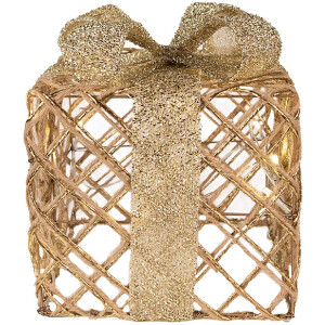 Clayre & Eef 66311 Decoración Regalo LED Set de 3 Dorado