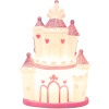 Clayre & Eef 6LMP802 Luz Nocturna Castillo LED 16x11x24 cm Rosa Violeta
