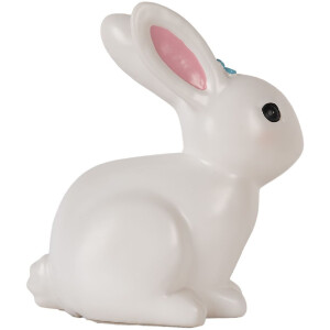 Clayre & Eef 6LMP805 Luz Nocturna Conejo LED 21x13x22 cm Blanco-Rosa