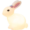 Clayre & Eef 6LMP805 Luz Nocturna Conejo LED 21x13x22 cm Blanco-Rosa