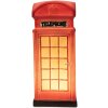 Clayre & Eef 6LMP813 Luz Nocturna Cabina Telefónica LED 10x10x23 cm Rojo-Marrón