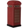 Clayre & Eef 6LMP813 Luz Nocturna Cabina Telefónica LED 10x10x23 cm Rojo-Marrón