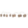 Clayre & Eef 6LMP817 Cadena de luces decorativa Casas 10 Luces LED 150cm