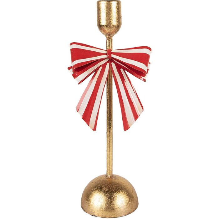 Clayre & Eef 6Y5941 Candelabro 11x9x28 cm Dorado Rojo