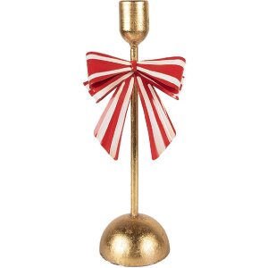 Clayre & Eef 6Y5941 Candelabro 11x9x28 cm Dorado Rojo