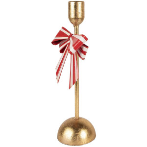 Clayre & Eef 6Y5941 Candelabro 11x9x28 cm Dorado Rojo