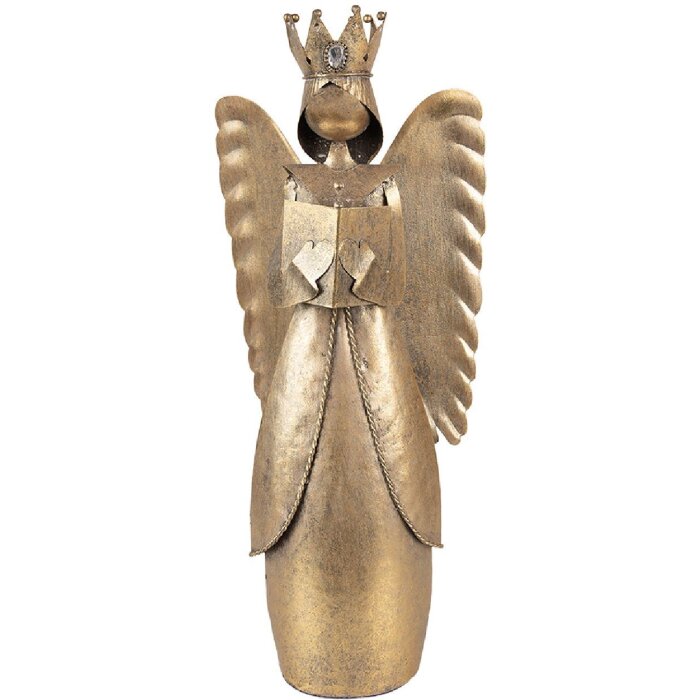 Clayre & Eef 6Y5943 Decoración Ángel 17x10x39 cm marrón