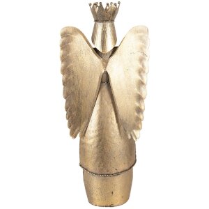 Clayre & Eef 6Y5943 Decoración Ángel 17x10x39 cm marrón