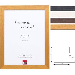 Espejo de pared effect Profil 52 Madera maciza Blanco...