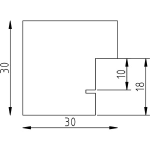 Espejo de pared effect Profil 52 Madera maciza Blanco Wengué Roble muchas medidas