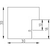 Espejo de pared effect Profil 52 Madera maciza Blanco Wengué Roble muchas medidas