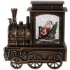 Clayre & Eef 66413 Decoración Locomotora con Papá Noel 20x9x21 cm / 3xAA