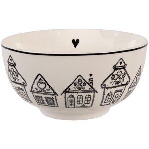 Clayre & Eef Cuenco 14x7 cm Porcelana 500 ml