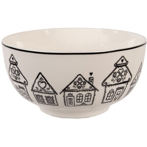Clayre & Eef Cuenco 14x7 cm Porcelana 500 ml