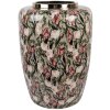 Clayre & Eef 66377 Florero decorativo Gris-Rosa 33x44 cm