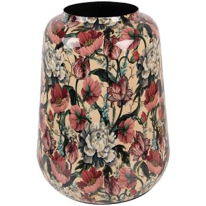 Clayre & Eef 66382 Florero Decorativo Beige-Rosa...