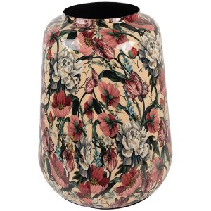 Clayre & Eef 66382 Florero Decorativo Beige-Rosa...
