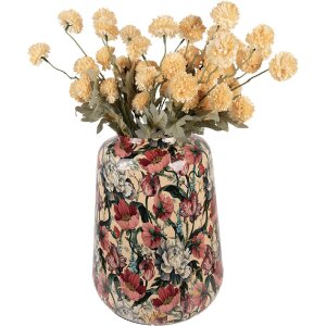 Clayre & Eef 66382 Florero Decorativo Beige-Rosa Ø 27x34 cm