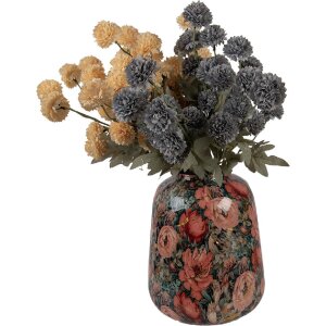 Clayre & Eef 66384 Decoración Jarrón Rosa Verde Ø 21x25 cm