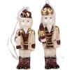 Clayre & Eef 6CE2261 Adorno Colgante Cascanueces Set de 2 Beige/Rojo