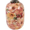 Clayre & Eef 66388 Florero Decorativo Ø 17x25 cm Beige-Naranja