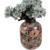 Clayre & Eef 66389 Florero Decorativo Verde Rosado Ø 17x22 cm