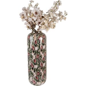 Clayre & Eef 66391 Decoración Jarron Gris-Rosa Ø 25x70 cm