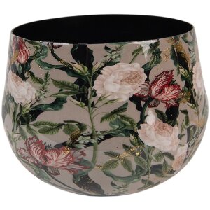 Clayre & Eef 66395 Maceta Ø 13x10 cm Gris Rosa