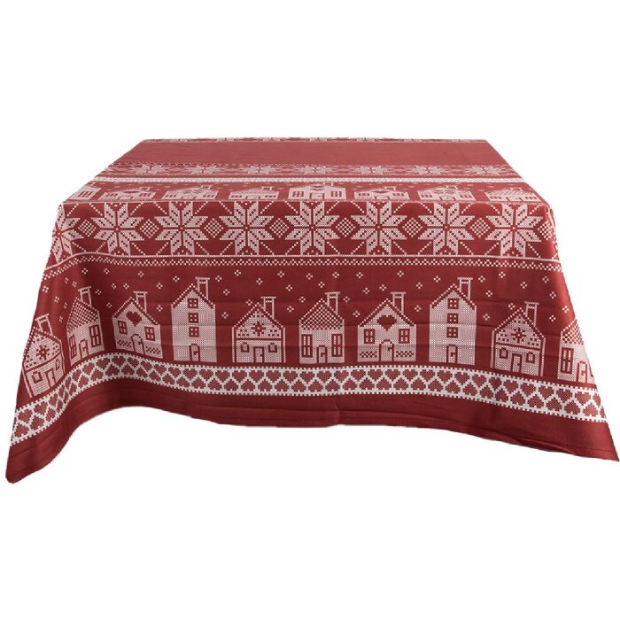 Clayre & Eef KT003.002 Mantel 140x220 cm Cuadros rojos y blancos