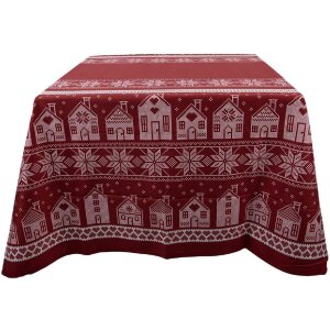 Clayre & Eef KT003.002 Mantel 140x220 cm Cuadros rojos y blancos