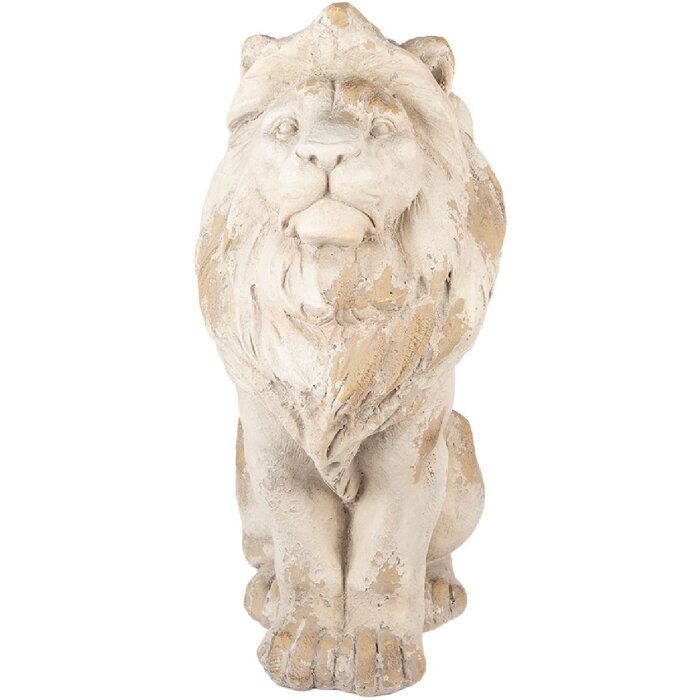 Clayre & Eef 5MG0080 Decoración León 50x30x62 cm Beige Marrón