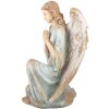 Clayre & Eef Decoración Ángel 34x36x55 cm Beige-Azul
