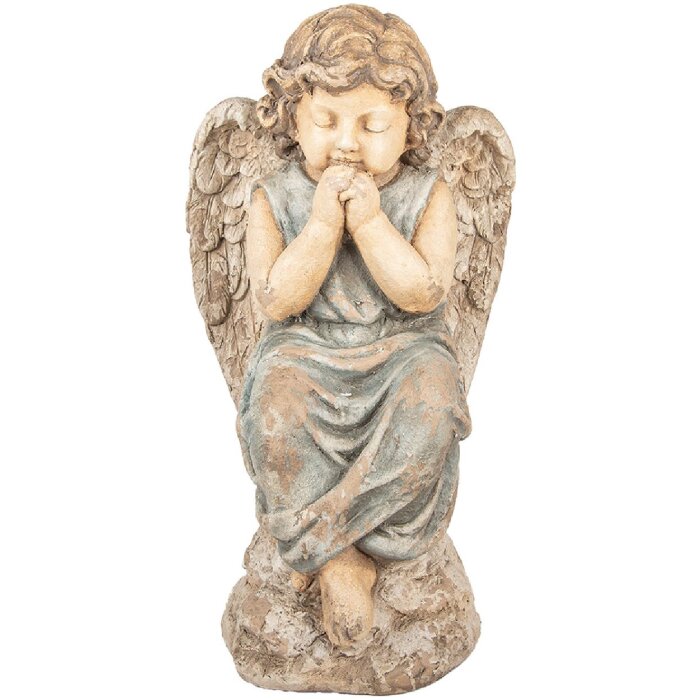 Clayre & Eef Decoración Ángel 32x23x56 cm Beige Gris
