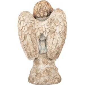 Clayre & Eef Decoración Ángel 32x23x56 cm Beige Gris