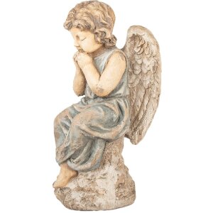 Clayre & Eef Decoración Ángel 32x23x56 cm Beige Gris