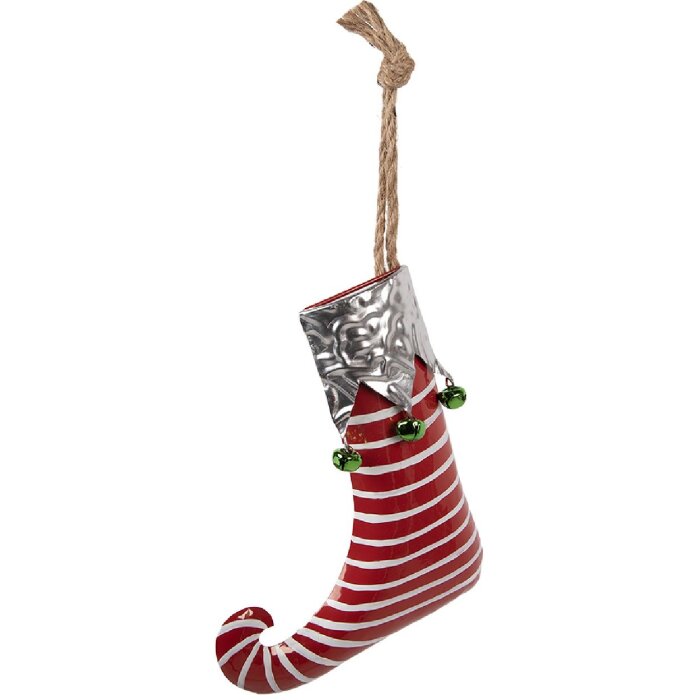 Clayre & Eef 6Y5927 Decoración Calcetín Navideño 21x4x26 cm