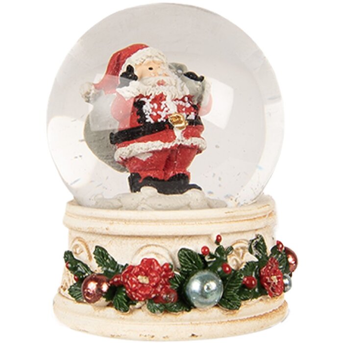 Clayre & Eef 66405 Globo de Nieve Papá Noel Ø 5x6 cm