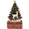 Clayre & Eef Caja de Música Árbol de Navidad Ø 11x19 cm