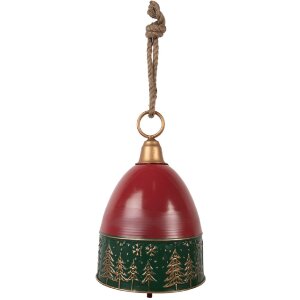 Clayre & Eef Campana decorativa Roja Verde Ø...