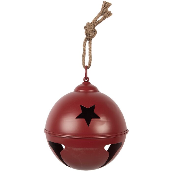 Clayre & Eef Decoración Timbre 12x12 cm Rojo/Marrón