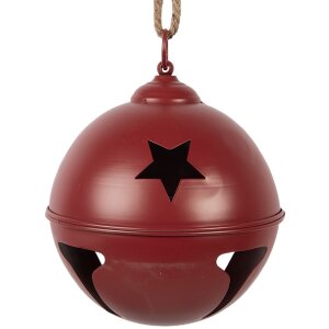 Clayre & Eef Decoración Timbre 12x12 cm Rojo/Marrón