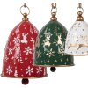 Clayre & Eef Decoración Campanas Set de 3 Rojo Verde Blanco