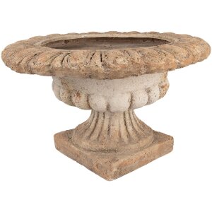 Clayre & Eef Maceta Decorativa Marrón Beige 61x35 cm